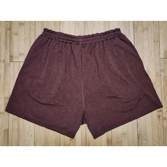 Vuori Boyfriend Performance Shorts Small Maroon Dream Knit Relaxed Yoga VW3007 - Picture 8 of 8